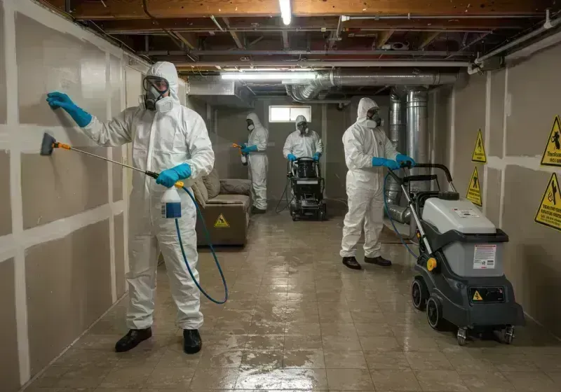 Basement Moisture Removal and Structural Drying process in Edgerton, WI